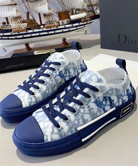 b23 low-top sneaker in blue dior oblique|b23 oblique low top sneaker.